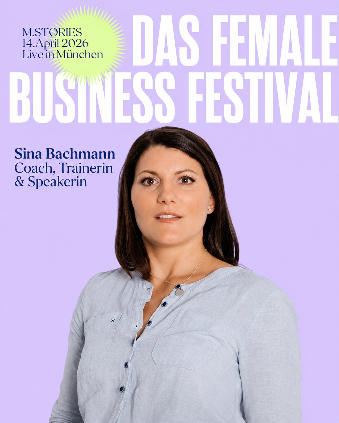 Sina Bachmann als Speakerin beim Female Business Festival 2026 in München